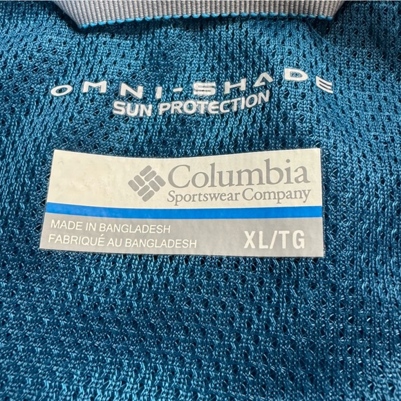 Columbia Omni Shade Sun Shirt Men’s XL Color Teal Sun Protection Long Sleeve - Picture 13 of 13